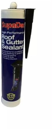 Supadec High Performance Felt Roof & Gutter Sealant And Adhesive Waterproof 300ml Black For Roofing Excellent Weathering Properties