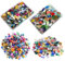 2 cajas de fragmentos de color irregular, piedras de mezcla de vidrio de colores, mosaicos de vidrio, fragmentos decorativos, mosaicos de forma especial, fragmentos de concha