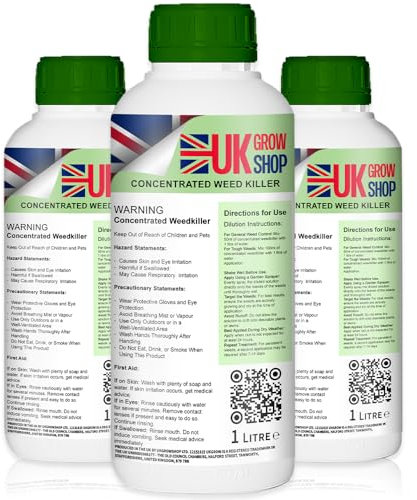 UltraStrong Glyphosate Weedkiller Concentrate | 360g/L Formula | Kills Weeds and Roots Permanently | Effective on Tough Weeds | 1 Litre, 5 Litre, 10 Litre | Garden, Patio, Driveway (10 Litre)