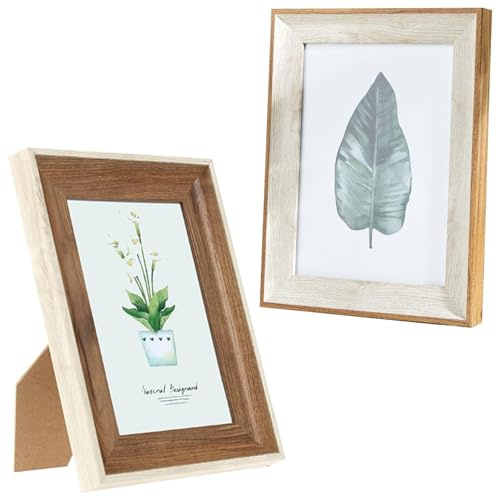 6x4 Photo Frames - 2 Pack 4x6 Picture Frame Small Photo Frames 10x15cm Picture Frame A6 Frames for Wall Mount & Desk Stand