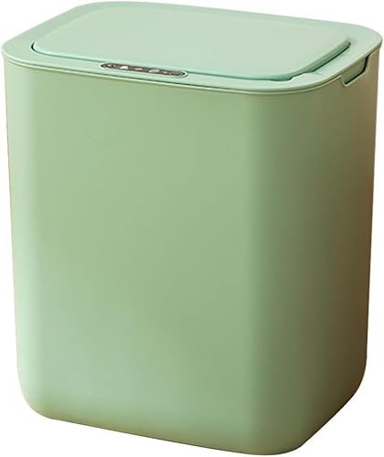 cubos basura Bote de Basura Verde Bote de Basura sin Contacto con Tapas Papelera de 18L Papelera de Reciclaje de plástico Contenedor de Basura con Sensor de Movimiento automático basura