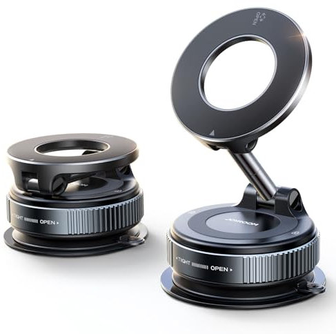 JOYROOM Supporto Telefono Auto Ventosa, Porta Cellulare Magnetico Pieghevole con 360°Braccio Metallico, Supporto Auto Magsafe per iPhone 17 16 15 14 13 12 & Custodia MagSafe