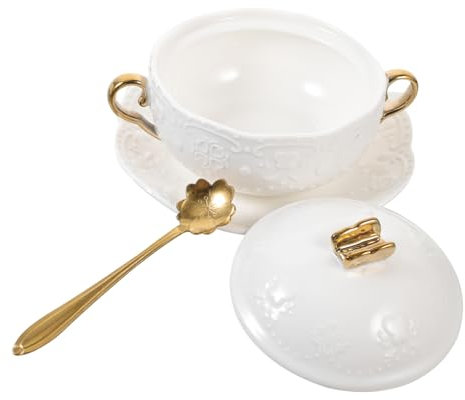 COLLBATH Schüssel Mit Deckel Europäische Reliefschale Maismehlschale Milchbecher Mit Doppelgriff Schmorschüssel Für Küchenbedarf Hochtemperaturbeständig Von Eiern Und Pudding
