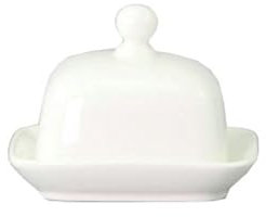Lizhuzhuzs28 Beurrier Beurrier en céramique Blanc for comptoir de Cuisine Boîte à Fromage