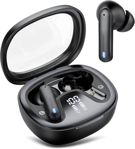 AI Kopfhörer Übersetzer, 3-in-1 Translator Earbuds, Bluetooth 5.4 Sprachübersetzer für 135 Sprachen mit App, 50Std, 5Übersetzungsmodi Echtzeit Übersetzer Ohrhörer für Lernen, Reisen, Business,Schwarz