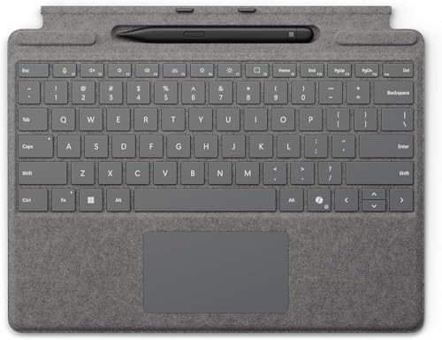 Microsoft Surface Pro Signature Tastatur mit Slim Pen (für Surface Pro 8, 9, X) (Nordic QWERTY) Platin