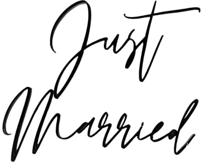 Just Married Cake Topper Acrylic Wedding Cake Topper 10 * 9CM | Personalized Just Married Cake Decorations for Wedding, Anniversary, Bachelorette Party Decor