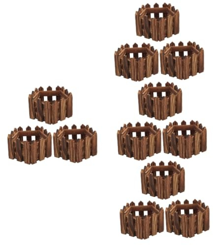 Abaodam Macetas De Madera Suculentas Maceteros Vintage De Madera Recipientes Decorativos Jardín Oficina Y Rústico Y Natural 3 Piezas X 4