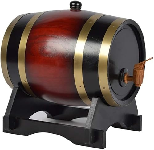 Eichenfass Eichenholz Weinfass, Vintage-Stil Tisch-weinspender, Zum Aufbewahren Von Whisky, Wein, Essig, Bier Mini Weinfass, C, 10L