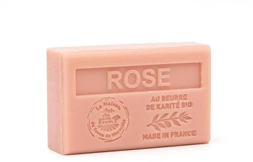 Le Savon de Marseille Bio Rosenseife mit Karité-Butter 125g