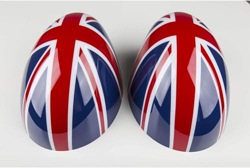 Rear View Mirror Caps,Side Wing Rearview Mirror Cover Shell Case Accessories Decoration for Mini Cooper F Series 2014-2024 (Union Jack R, 2014-2019 with The Light Hole)