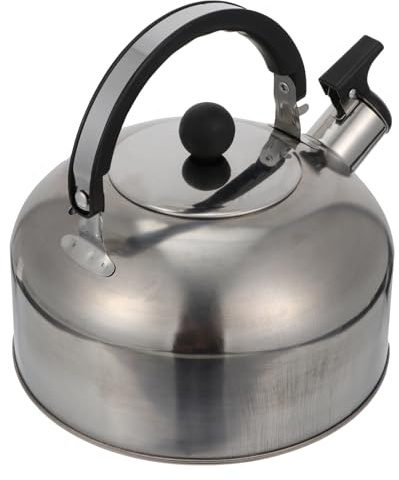 CIYODO Hervidor de Agua Acero Inoxidable con Silbato para Estufa Gas Inducción Tetera Ergonómica Resistente para Bebidas y Té Cocina