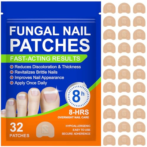 Svampnagellappar 32P, anti-svamp nagelbehandling, tånagelsvampbehandling, behandling av tånagel, för tjocka skadade & missfärgade naglar, nagelsvamp behandling för tånagel, för tjocka skadade och