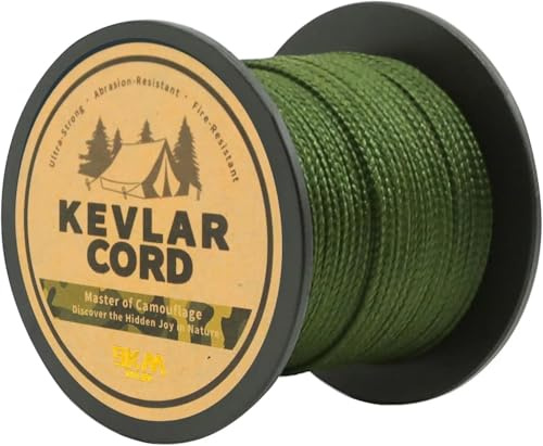 9KM DWLIFE Cuerda de pesca trenzada Kevlar, resistencia a la tracción superior y alta resistencia, resistente a la abrasión, resistente a la llama, cuerda multiusos 400lb-9.12m/30ft Dragón cordón