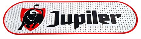 Jupiler rutschfeste Bar-Matte Oval, Tresenmatte für Belgisches Bier, Bar Zubehör für Zuhause und Pub, Geschenk für Bierliebhaber