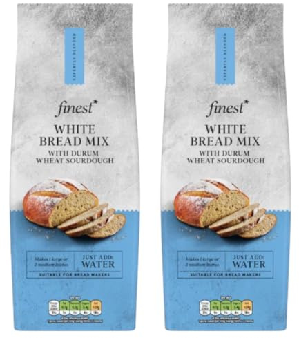 Finest White Bread Mix with Durum Wheat Sourdough, 500g, Pack Of 2, Just Add Water, Suitable for Bread Makers