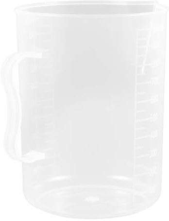 POPETPOP Misurino per Olio Motore 1000ml in Plastica Manico, Brocca Graduata di Grande Capacità, Tazza Graduata per Misurare Olio Auto e Barche, Utensile da Cucina per Dosaggio Preciso