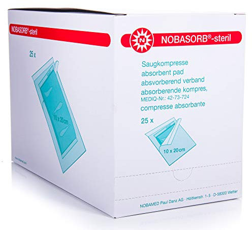 NOBAMED Paul Danz AG NOBASORB-steril Saugkompressen 10x20 cm P1
