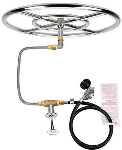 Stanbroil propan gas eldstad rostfritt stål brännare ring installationssats