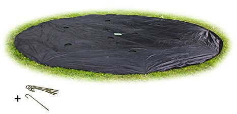 EXIT TOYS Bodenebene Trampolinabdeckung - Schützt vor Wetter und Schmutz - Schutzabdeckung für Runde Bodenebene Trampoline - Wasserabweisend - ø427cm