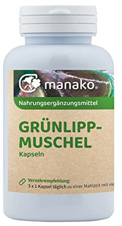 manako Grünlippmuschel Kapseln, 150 Stück, Dose a 90 g (1 x 150 Kapseln)