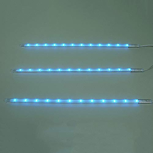 Dapo 3x LED-Lichtleiste Lichtfarbe (Türkis-Blau), je 30 cm, inclusive je 12 LEDs, 0,8 W, Küchen-Regal-Unterbau-Wand-Schrank-Möbel-Schaufenster-Licht-Stab-Leiste-Stick-Leuchte-Lampe