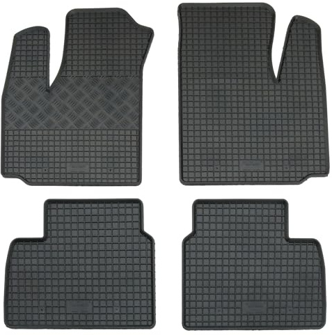 AD Tuning Gummifußmatten Set 4-teilig für FIAT Doblo 1 223 (2001-2010) | Passgenau, Allwetter-Automatten, wasserdicht, rutschfest, pflegeleicht, robust, langlebig