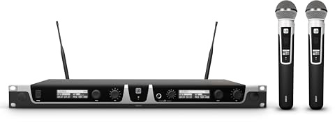 LD Systems U518 HHD 2 - Duales Funkmikrofon System mit Sender/Empfänger und 2 dynamischen Handmikrofonen, 1785 – 1800 MHz, schwarz
