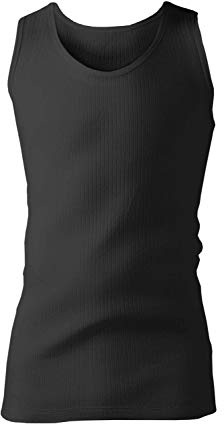 HEAT HOLDERS - Mens Winter Warm Cotton Thermal Underwear Sleeveless Vest (X-Large (44-46 Chest), Charcoal)