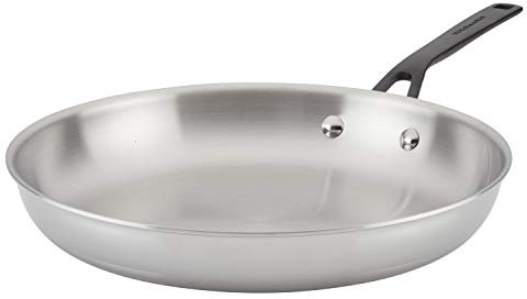 KitchenAid 30007 5-Ply Clad Polished Stainless Steel Fry Pan/Skillet