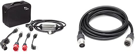 Juice Booster 2 Wallbox 11kw / 22kW - 32A 3-Phasig, 1-Phasig Typ 2 AC | EV Set inkl. Adapter CEE32, CEE16, Schuko (EU) und Typ 2 & Juice Connector Verlängerungskabel 5 Meter | Juice Booster 2