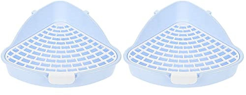 POPETPOP 2pezzi Lettiera per Conigli per Facile Design Antiscivolo per Abitazioni Blu