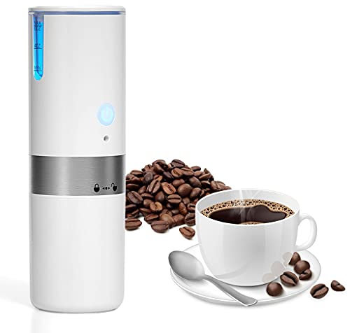 TJLSS 200 ml elektrisk USB-kaffemaskin Bärbar kapselmaskin med inbyggt filter Handhållen kaffekvarn