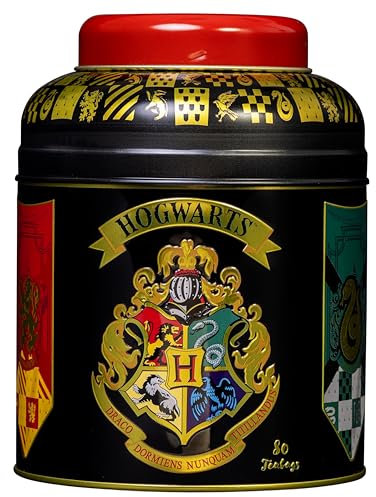 New English Teas Harry Potter Hogwarts House Crest Tea Caddy with 80 English Breakfast Teabags