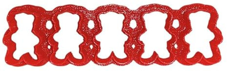 Foose Cookie Cutters Teddy Bear Cracker Multi Cutter 1 1/8 in segments, Food Safe 3d Printed Plastic, Made in USA (Color may vary)