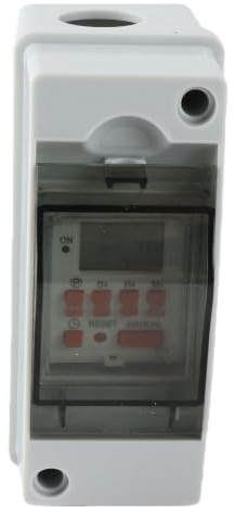 Sonew Programmierbarer Zeitschaltuhr, 7 Tage 34 EIN/Aus-Timer-Einstellungen, LCD-Display, Digitaler Zeitschaltuhr mit Wasserdichter Box für Warmwasserbereiter, Poolpumpe, SPA