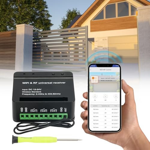 Kozlira Automatic Gate APP Remote Control Smart WiFi Controller for Automatic Swing Sliding Security Gate Garage Door Opener Fit for Google Assistant/Alexa/IFTTT Smart Voice Control