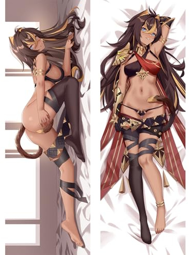 SFHCOISM Dakimakura Body Pillow Anime Kissenbezug Kissenhülle Genshin Impact Dehya A03, Pillowcase Doppelseitige Seitenschläf Umarmungskissen Bezug Dekorative Zierkissenbezug