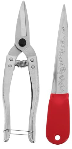 KOCKSHION 1ensemble Outils De Réparation Rotin pour Restauration De Mobilier Wicker Comprend Un Couteau De Piquage Ciseaux pour Cannage Vannerie pour Réparer Meubles Extérieur Et Paniers