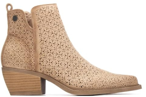 REFRESH - Botín Mujer Beige - Calzado Cómodo y Versátil - Moda casual - Modelo 17504101 (Talla 38)
