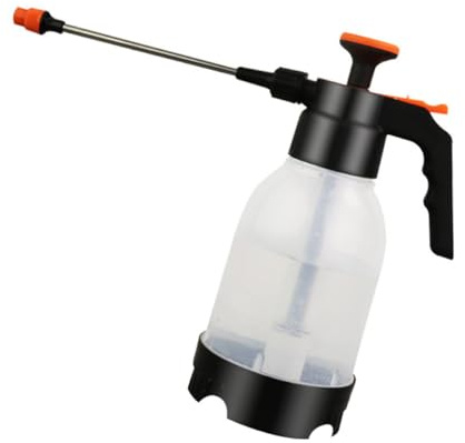 OSALADI Spruzzatore Manuale a Pressione 12L per Giardinaggio Annaffiatoio Spray Trasparente Arancione Asta Allungata Accessorio Pratico per Piante e Pulizie Domestiche