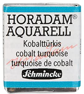 Schmincke – HORADAM® AQUARELL - feinste Künstler-Aquarellfarben, 509 Kobalttürkis, 14 509 044, 1/2 Näpfchen