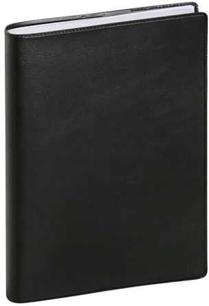 Exacompta - 174121E – Tageskalender für Büro, 17 Barbara – 12 x 17 cm – Januar bis Dezember 2025 – Farbe Schwarz