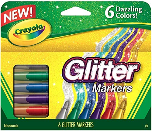 Crayola Glitter Markers, 6 Count