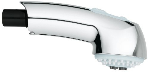 GROHE Spülbrause (Original Ersatzteil, Langlebig, Robust, Herstellergarantie: 5 Jahre), Chrom/Night Time Grey, 46657NC0