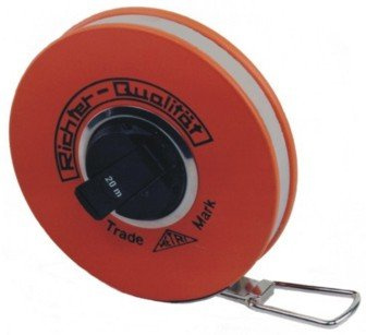 Bandmaß aus Stahlband, weiß lackiert,