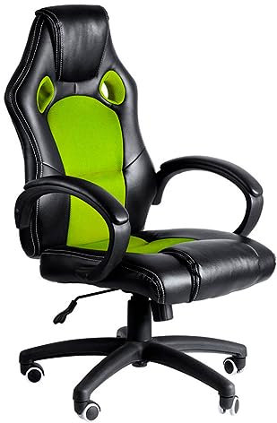 Regalos Miguel - Silla Gaming Pro Verde y Negra - Máxima Ergonomía - Ideal para sesiones de Gaming