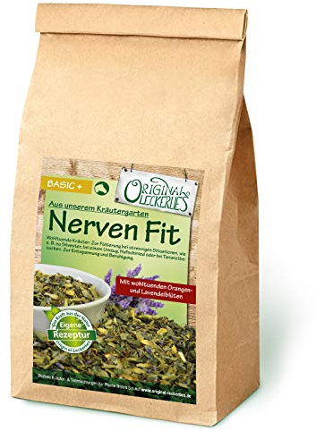 ORIGINAL LECKERLIES: Nerven-Fit Kräutermix, 2,5 kg Pferdekräuter, Kräuter für Pferde, Pferdefutter, Futterergänzung, Naturprodukt, zur Unterstützung bei Nervosität und in stressigen Situationen