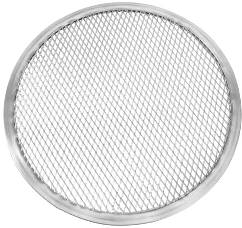 BESTonZON Aluminium Pizza Bildschirm Pizza Pfannennetz Backform knuspriger Backnetz (11 Zoll)