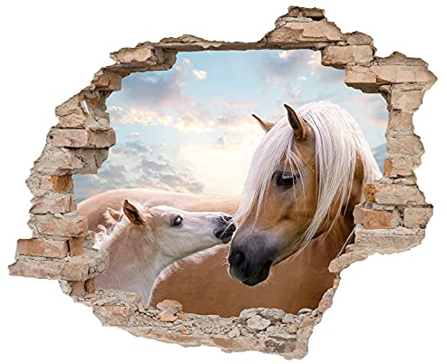 Little Deco 3D Wandsticker Wandaufkleber Wandtattoo Kinderzimmer Mädchen Pferd Wanddeko Spielzimmer Wandbild Poster Tapete Schlafzimmer Kleinkind Horse DL639-7